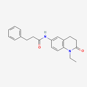 molecular formula C20H22N2O2 B2653032 N-(1-ethyl-2-oxo-1,2,3,4-tetrahydroquinolin-6-yl)-3-phenylpropanamide CAS No. 921998-67-6