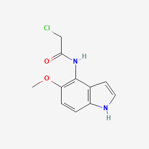 molecular formula C11H11ClN2O2 B2653060 2-Chloro-N-(5-methoxy-1H-indol-4-yl)acetamide CAS No. 2411253-72-8