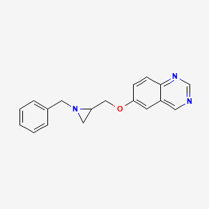 molecular formula C18H17N3O B2653069 6-[(1-Benzylaziridin-2-yl)methoxy]quinazoline CAS No. 2411227-58-0