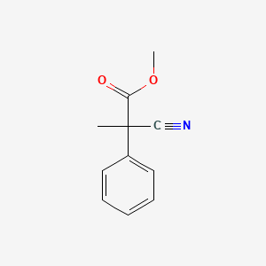 molecular formula C11H11NO2 B2653072 Methyl 2-cyano-2-phenylpropanoate CAS No. 79341-72-3