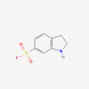 molecular formula C8H8FNO2S B2653074 2,3-dihydro-1H-indole-6-sulfonyl fluoride CAS No. 2164490-93-9