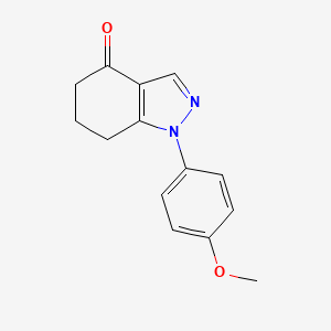 molecular formula C14H14N2O2 B2653075 1-(4-Methoxyphenyl)-1,5,6,7-tetrahydroindazol-4-one CAS No. 945363-51-9
