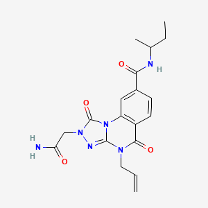 molecular formula C19H22N6O4 B2653076 4-allyl-2-(2-amino-2-oxoethyl)-N-(sec-butyl)-1,5-dioxo-1,2,4,5-tetrahydro-[1,2,4]triazolo[4,3-a]quinazoline-8-carboxamide CAS No. 1189968-39-5