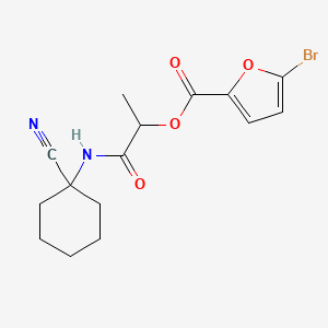 molecular formula C15H17BrN2O4 B2653080 1-[(1-Cyanocyclohexyl)carbamoyl]ethyl 5-bromofuran-2-carboxylate CAS No. 1061891-75-5