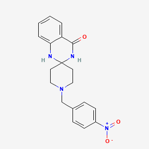 molecular formula C19H20N4O3 B2653081 1-(4-nitrobenzyl)-1'{H}-spiro[piperidine-4,2'-quinazolin]-4'(3'{H})-one CAS No. 1047424-73-6