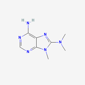 molecular formula C8H12N6 B2653082 8-N,8-N,9-三甲基嘌呤-6,8-二胺 CAS No. 352227-13-5