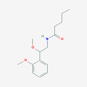 molecular formula C15H23NO3 B2653092 N-(2-methoxy-2-(2-methoxyphenyl)ethyl)pentanamide CAS No. 1705158-60-6