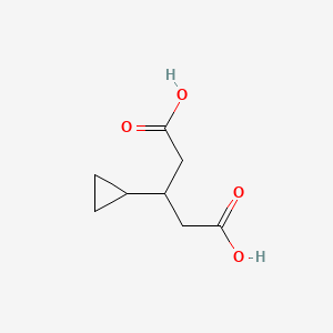 molecular formula C8H12O4 B2653098 3-Cyclopropylpentanedioic acid CAS No. 151331-06-5