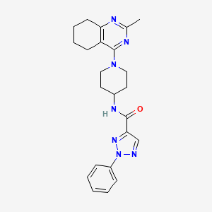 molecular formula C23H27N7O B2653110 N-(1-(2-甲基-5,6,7,8-四氢喹唑啉-4-基)哌啶-4-基)-2-苯基-2H-1,2,3-三唑-4-羧酰胺 CAS No. 2034410-97-2
