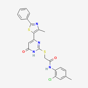molecular formula C23H19ClN4O2S2 B2653122 N-环戊基-4-({3,5-二甲基-4-[(4-甲基哌啶-1-基)磺酰基]-1H-吡唑-1-基}甲基)苯甲酰胺 CAS No. 1115901-06-8