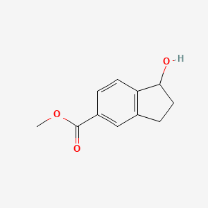 molecular formula C11H12O3 B2653130 Methyl 2,3-dihydro-1-hydroxy-1H-indene-5-carboxylate CAS No. 358751-18-5