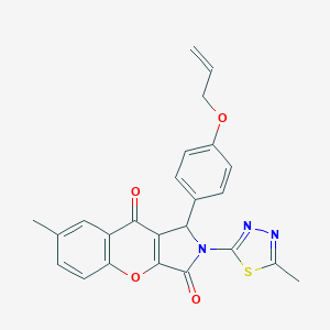 molecular formula C24H19N3O4S B265314 1-[4-(Allyloxy)phenyl]-7-methyl-2-(5-methyl-1,3,4-thiadiazol-2-yl)-1,2-dihydrochromeno[2,3-c]pyrrole-3,9-dione 