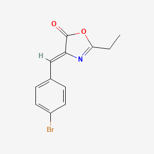 molecular formula C12H10BrNO2 B2653141 (Z)-4-(4-bromobenzylidene)-2-ethyloxazol-5(4H)-one CAS No. 538339-29-6