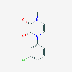molecular formula C11H9ClN2O2 B2653155 1-(3-Chlorophenyl)-4-methylpyrazine-2,3-dione CAS No. 2380177-28-4