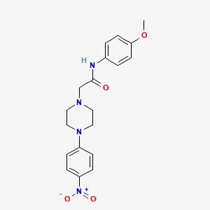 molecular formula C19H22N4O4 B2653156 N-(4-methoxyphenyl)-2-[4-(4-nitrophenyl)piperazin-1-yl]acetamide CAS No. 882080-77-5