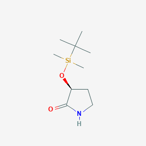 molecular formula C10H21NO2Si B2653171 (S)-3-((tert-Butyldimethylsilyl)oxy)pyrrolidin-2-one CAS No. 130403-91-7