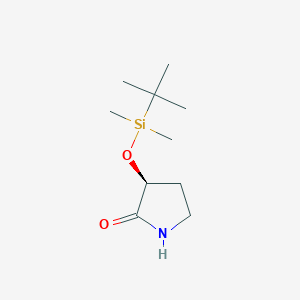 molecular formula C10H21NO2Si B2653171 (S)-3-((叔丁基二甲基甲硅烷基)氧代)吡咯烷-2-酮 CAS No. 130403-91-7