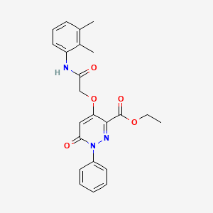 molecular formula C23H23N3O5 B2653182 Ethyl 4-[2-(2,3-dimethylanilino)-2-oxoethoxy]-6-oxo-1-phenylpyridazine-3-carboxylate CAS No. 899992-24-6