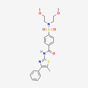 B2653187 4-[bis(2-methoxyethyl)sulfamoyl]-N-(5-methyl-4-phenyl-1,3-thiazol-2-yl)benzamide CAS No. 391221-20-8