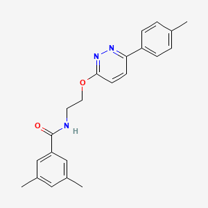 B2653201 3,5-dimethyl-N-(2-((6-(p-tolyl)pyridazin-3-yl)oxy)ethyl)benzamide CAS No. 1004665-53-5