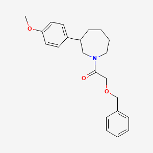 molecular formula C22H27NO3 B2653211 2-(Benzyloxy)-1-(3-(4-methoxyphenyl)azepan-1-yl)ethanone CAS No. 1795456-95-9