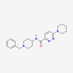 molecular formula C22H29N5O B2653214 N-(1-benzylpiperidin-4-yl)-6-(piperidin-1-yl)pyridazine-3-carboxamide CAS No. 2034617-40-6