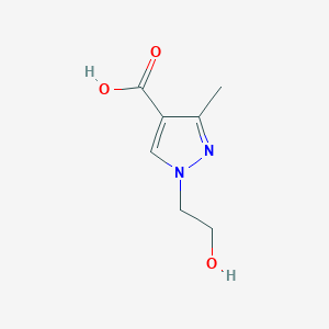 molecular formula C7H10N2O3 B2653220 1-(2-羟乙基)-3-甲基-1H-吡唑-4-羧酸 CAS No. 1172918-85-2