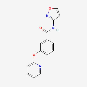 molecular formula C15H11N3O3 B2653221 N-(isoxazol-3-yl)-3-(pyridin-2-yloxy)benzamide CAS No. 1796971-37-3
