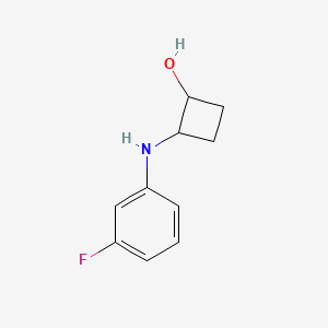 molecular formula C10H12FNO B2653233 2-[(3-Fluorophenyl)amino]cyclobutan-1-ol CAS No. 2139853-56-6