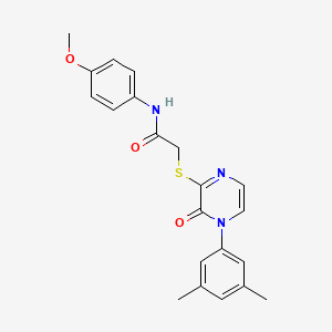 2-[4-(3,5-dimethylphenyl)-3-oxopyrazin-2-yl]sulfanyl-N-(4-methoxyphenyl)acetamide