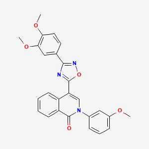 molecular formula C26H21N3O5 B2653253 4-[3-(3,4-二甲氧基苯基)-1,2,4-恶二唑-5-基]-2-(3-甲氧基苯基)异喹啉-1(2H)-酮 CAS No. 1207002-39-8