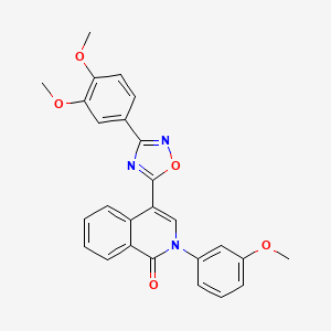 4-[3-(3,4-dimethoxyphenyl)-1,2,4-oxadiazol-5-yl]-2-(3-methoxyphenyl)-1,2-dihydroisoquinolin-1-one