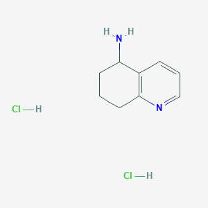 molecular formula C9H14Cl2N2 B2653266 5,6,7,8-Tetrahydroquinolin-5-amine dihydrochloride CAS No. 1187930-23-9; 71569-15-8