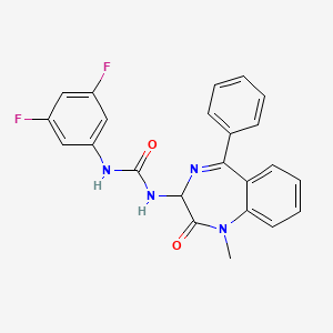 molecular formula C23H18F2N4O2 B2653276 1-(3,5-二氟苯基)-3-(1-甲基-2-氧代-5-苯基-2,3-二氢-1H-1,4-苯并二氮杂卓-3-基)脲 CAS No. 1796893-17-8