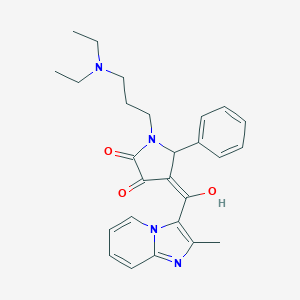 molecular formula C26H30N4O3 B265328 1-[3-(diethylamino)propyl]-3-hydroxy-4-[(2-methylimidazo[1,2-a]pyridin-3-yl)carbonyl]-5-phenyl-1,5-dihydro-2H-pyrrol-2-one 