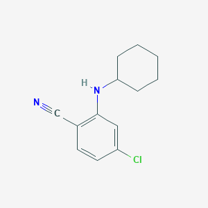 molecular formula C13H15ClN2 B2653284 4-Chloro-2-(cyclohexylamino)benzonitrile CAS No. 939816-39-4