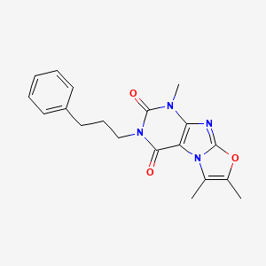 molecular formula C19H20N4O3 B2653288 1,6,7-trimethyl-3-(3-phenylpropyl)oxazolo[2,3-f]purine-2,4(1H,3H)-dione CAS No. 899947-46-7