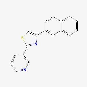 molecular formula C18H12N2S B2653291 3-[4-(萘-2-基)-1,3-噻唑-2-基]吡啶 CAS No. 519151-61-2