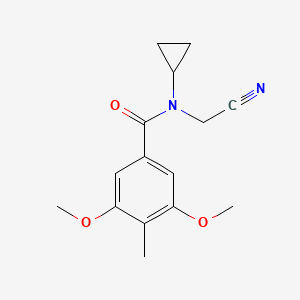 molecular formula C15H18N2O3 B2653300 N-(cyanomethyl)-N-cyclopropyl-3,5-dimethoxy-4-methylbenzamide CAS No. 1252320-75-4