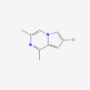 molecular formula C9H9BrN2 B2653301 7-溴-1,3-二甲基吡咯并[1,2-a]吡嗪 CAS No. 1449599-68-1