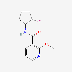 molecular formula C12H15FN2O2 B2653306 N-(2-fluorocyclopentyl)-2-methoxypyridine-3-carboxamide CAS No. 2201062-90-8