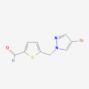 5-[(4-Bromopyrazol-1-yl)methyl]thiophene-2-carbaldehyde