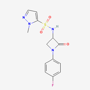 N-[1-(4-fluorophenyl)-2-oxoazetidin-3-yl]-1-methyl-1H-pyrazole-5-sulfonamide