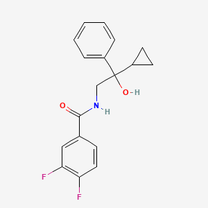 molecular formula C18H17F2NO2 B2653326 N-(2-cyclopropyl-2-hydroxy-2-phenylethyl)-3,4-difluorobenzamide CAS No. 1421517-42-1