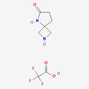 molecular formula C8H11F3N2O3 B2653331 2,5-二氮杂螺[3.4]辛烷-6-酮 2,2,2-三氟乙酸盐 CAS No. 2230803-47-9
