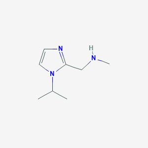 molecular formula C8H15N3 B2653332 1-(1-isopropyl-1H-imidazol-2-yl)-N-methylmethanamine CAS No. 1314911-76-6