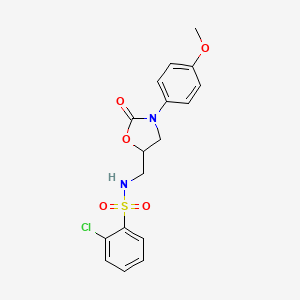 2-chloro-N-((3-(4-methoxyphenyl)-2-oxooxazolidin-5-yl)methyl)benzenesulfonamide