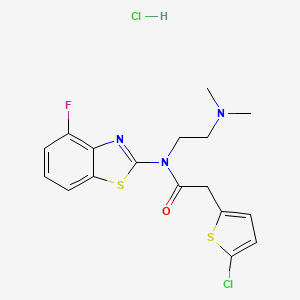 2-(5-chlorothiophen-2-yl)-N-(2-(dimethylamino)ethyl)-N-(4-fluorobenzo[d]thiazol-2-yl)acetamide hydrochloride