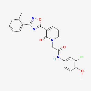 molecular formula C23H19ClN4O4 B2653365 N-(3-chloro-4-methoxyphenyl)-2-(2-oxo-3-(3-(o-tolyl)-1,2,4-oxadiazol-5-yl)pyridin-1(2H)-yl)acetamide CAS No. 1251629-10-3