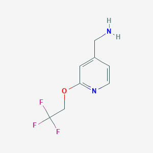 molecular formula C8H9F3N2O B2653366 (2-(2,2,2-Trifluoroethoxy)pyridin-4-yl)methanamine CAS No. 561297-93-6